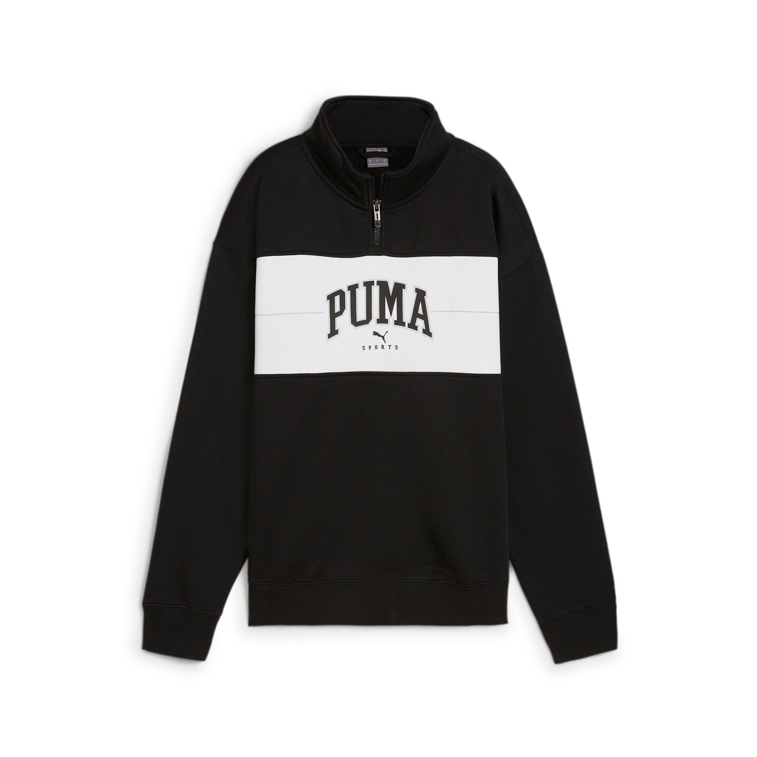 

Женская толстовка с молнией на четверть PUMA SQUAD, черный
