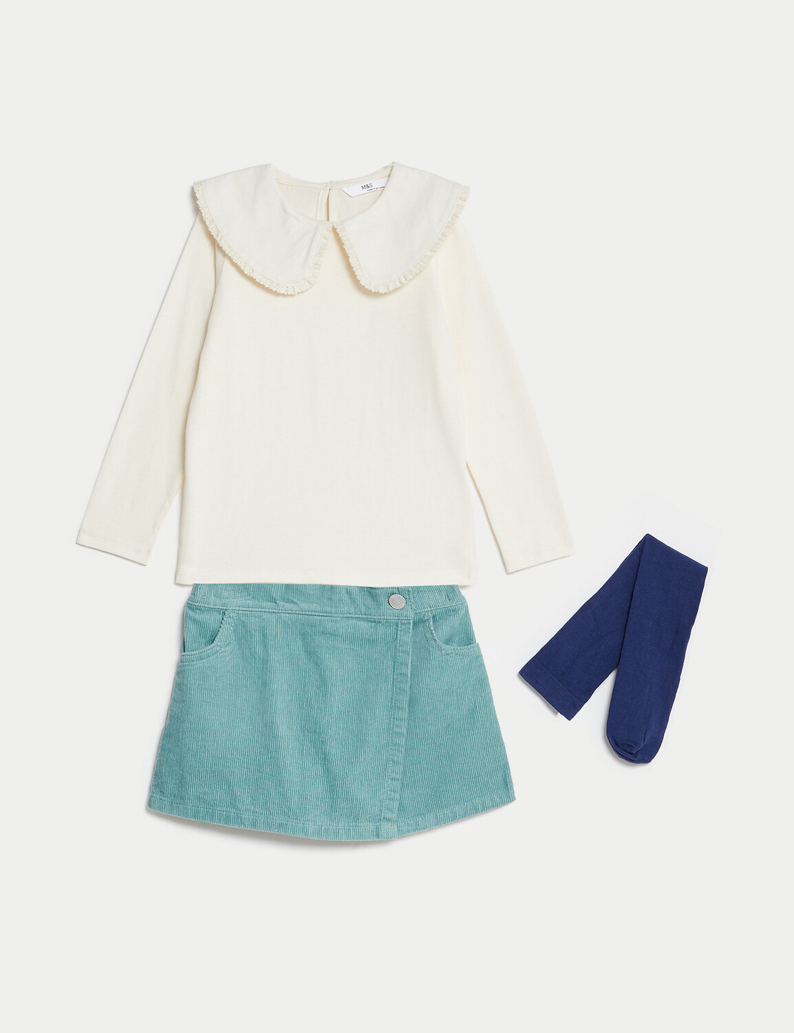 

Комплект из 3 предметов с высоким содержанием хлопка (2–8 лет) Marks & Spencer, зеленый