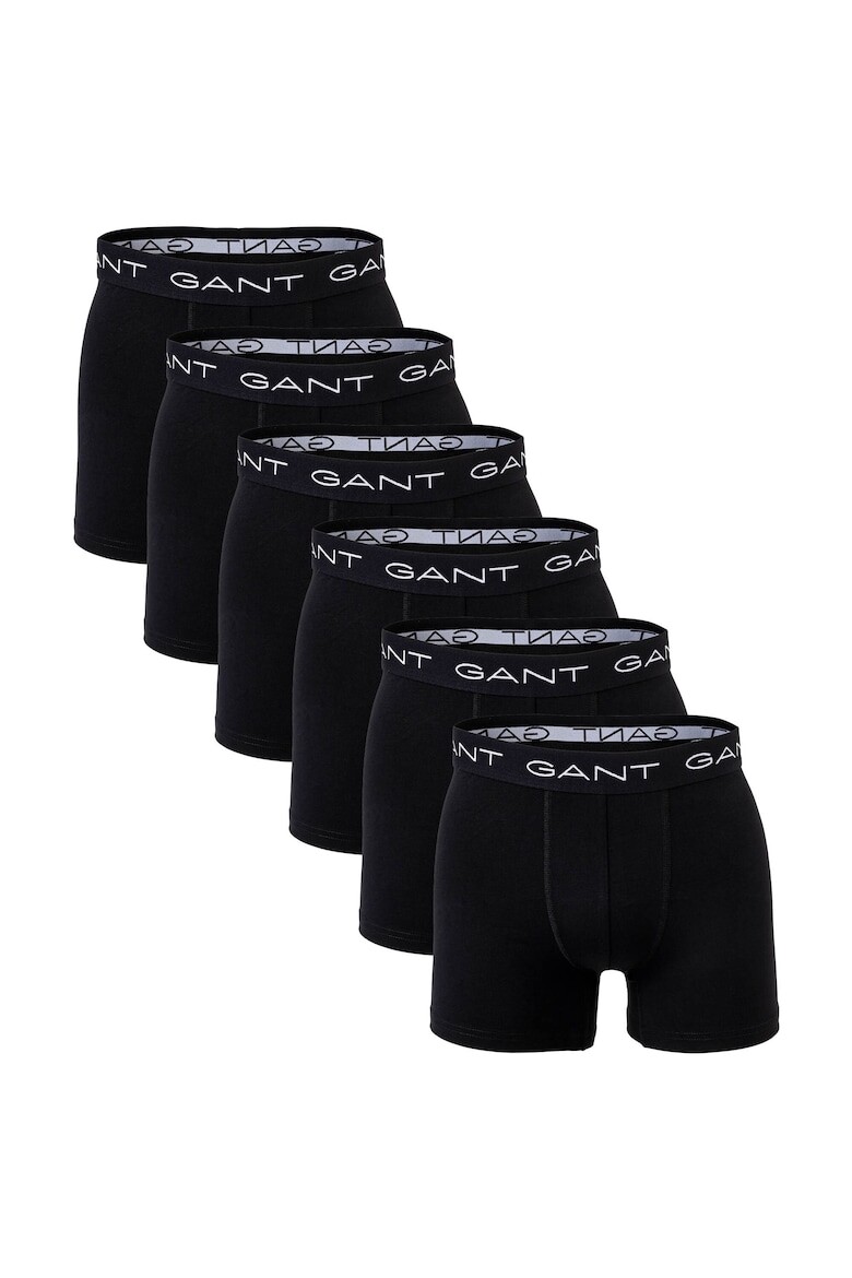 

Боксеры с логотипом на поясе - 6 пар Gant, черный