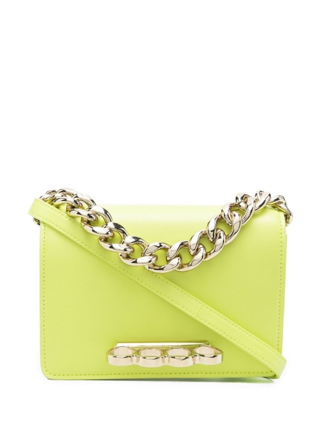 

Alexander McQueen мини-сумка на плечо Four Ring Chain, желтый