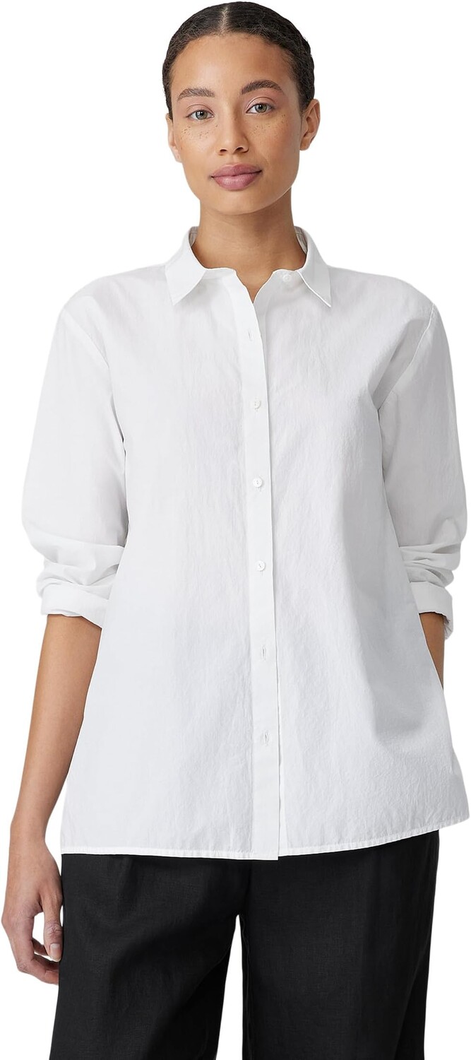 

Рубашка Eileen Fisher Classic Collar Shirt, цвет White 5