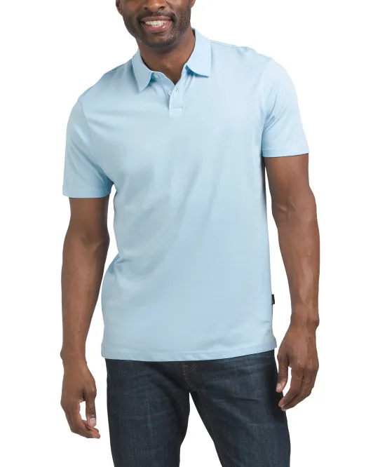 

Поло из хлопкового джерси Kenneth Cole, синий