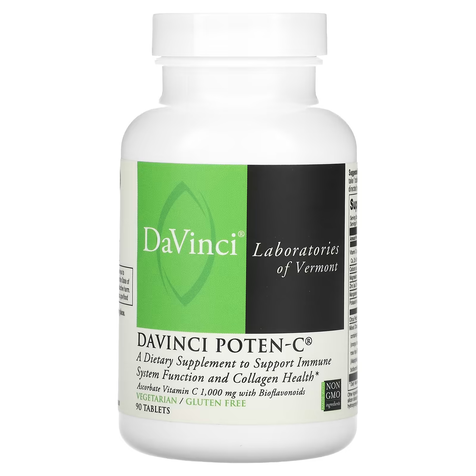 Пищевая добавка DaVinci Laboratories of Vermont Davinci Poten-C, 90 таблеток витамин c с биофлавоноидами solaray 1000 мг 250 капсул
