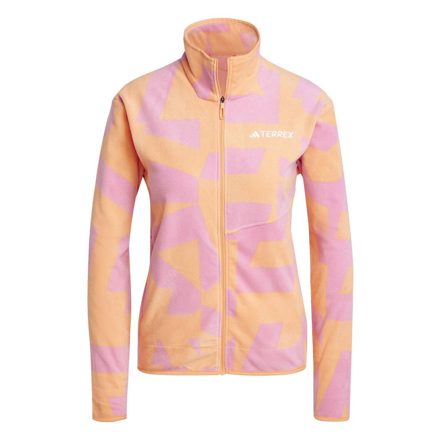 

Флисовая куртка аоп Adidas Terrex, розовый
