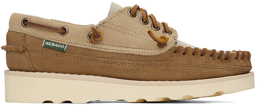 

Sebago Коричнево-бежевые лоферы Cayuga, Коричневый, Sebago Коричнево-бежевые лоферы Cayuga