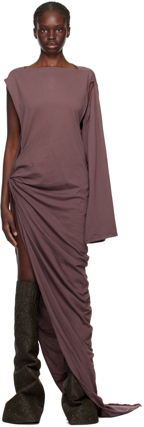 

Пурпурное платье макси Edfu Rick Owens DRKSHDW