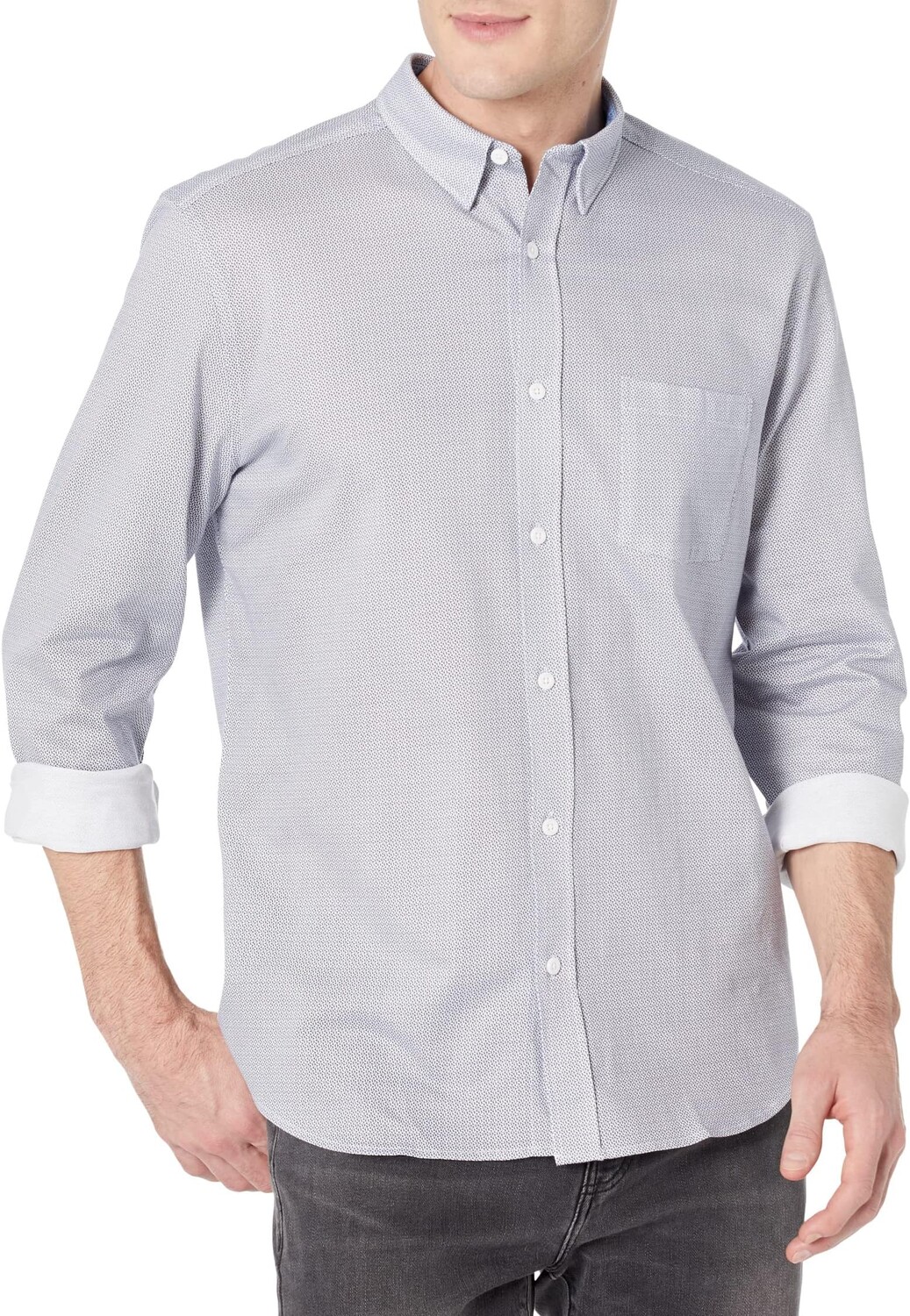 

Однотонная рубашка XC Flex Johnston & Murphy, цвет Navy/White