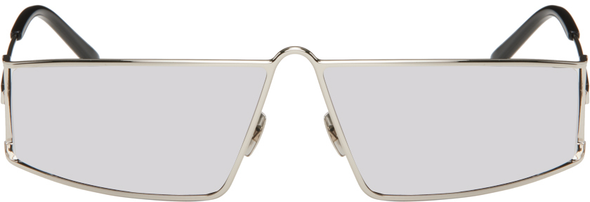 SSENSE Эксклюзивные серебристые солнцезащитные очки SL 606 Saint Laurent