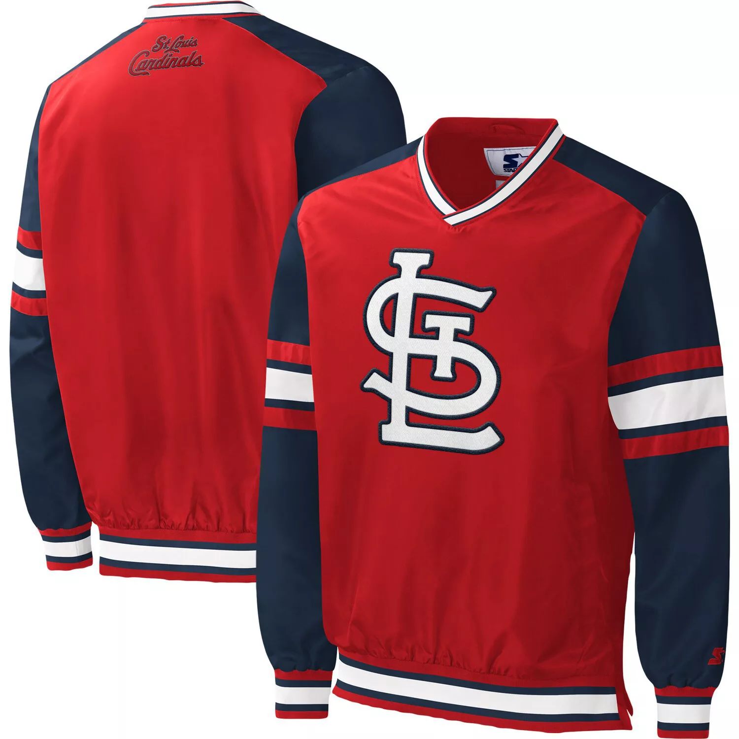 

Мужской красный пуловер-ветровка St. Louis Cardinals Yardline Starter