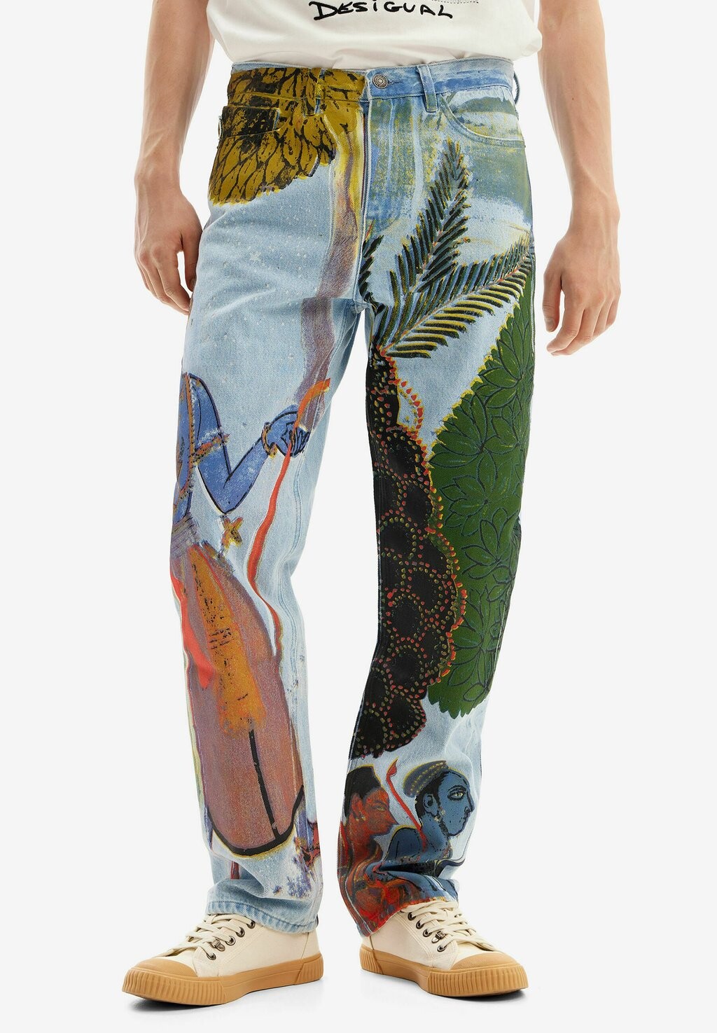 

Джинсы-сигареты India Print Desigual, синий