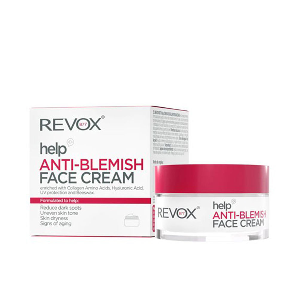 Увлажняющий крем для ухода за лицом Help anti-blemish face cream Revox, 50 мл уход за лицом revox b77 крем для лица увлажняющий с витамином с 2%