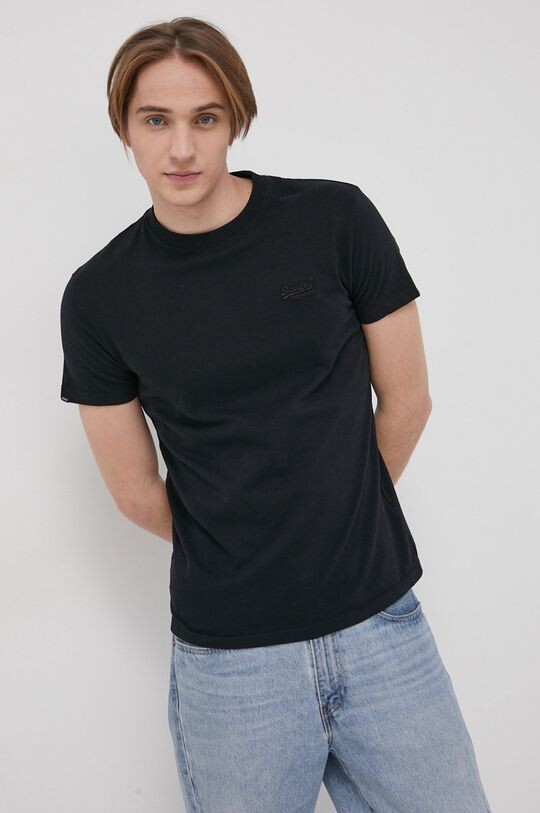 

Хлопковая футболка Superdry, черный