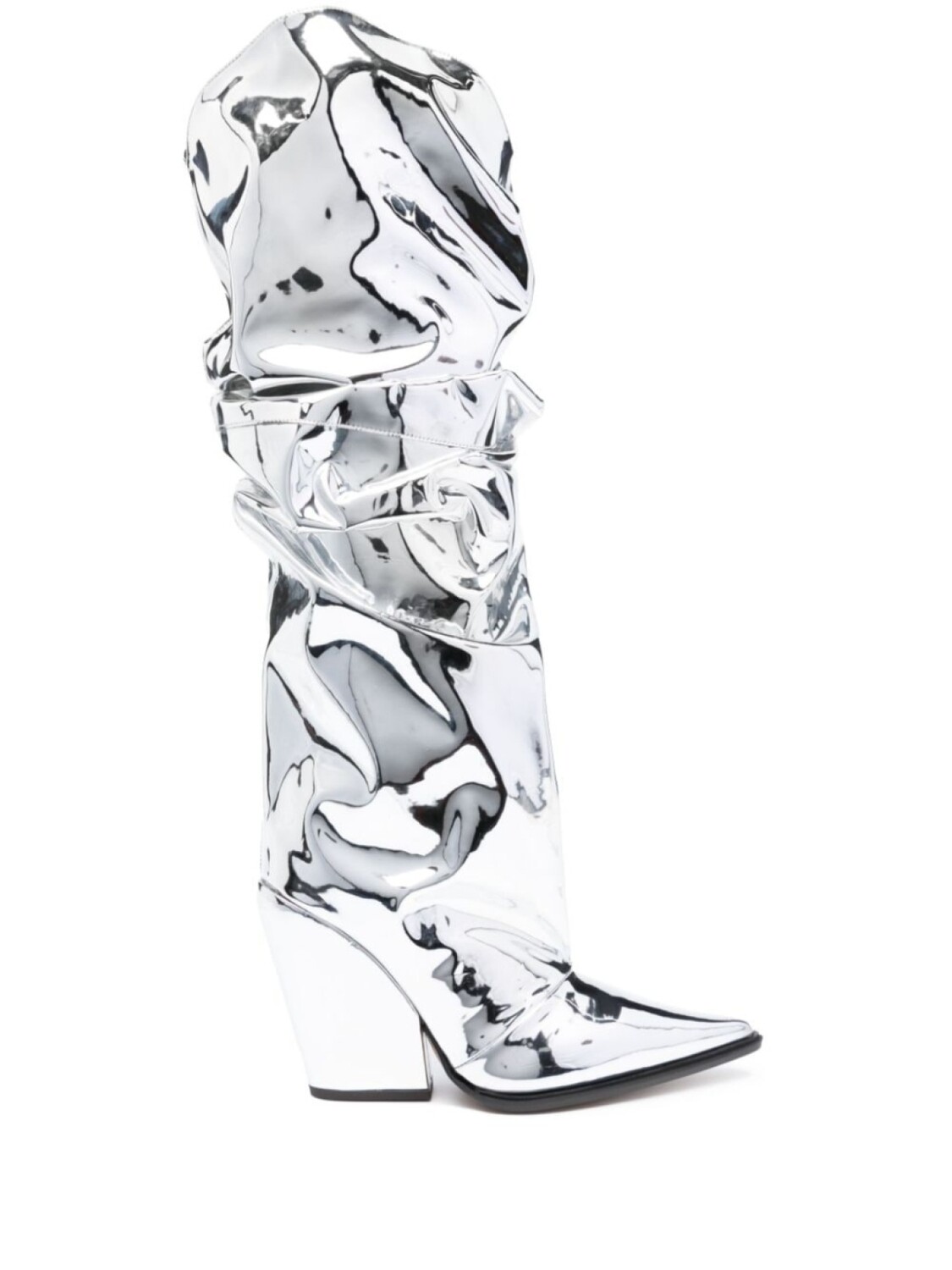 

Alexandre Vauthier сапоги Avi 110 с эффектом металлик, серебристый