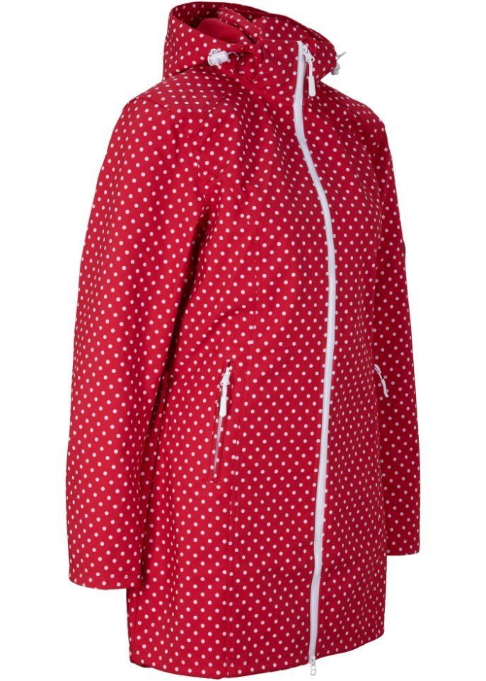 Легкая длинная куртка из софтшелла водоотталкивающая Bpc Bonprix Collection, красный