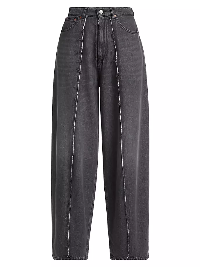 

Прямые джинсы с брызгами краски Mm6 Maison Margiela, серый