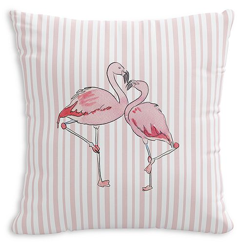 Серый Малин x Cloth &; Подушка Co. Zoey, 20 x 20 дюймов Cloth & Company, цвет Flamingo Stripe