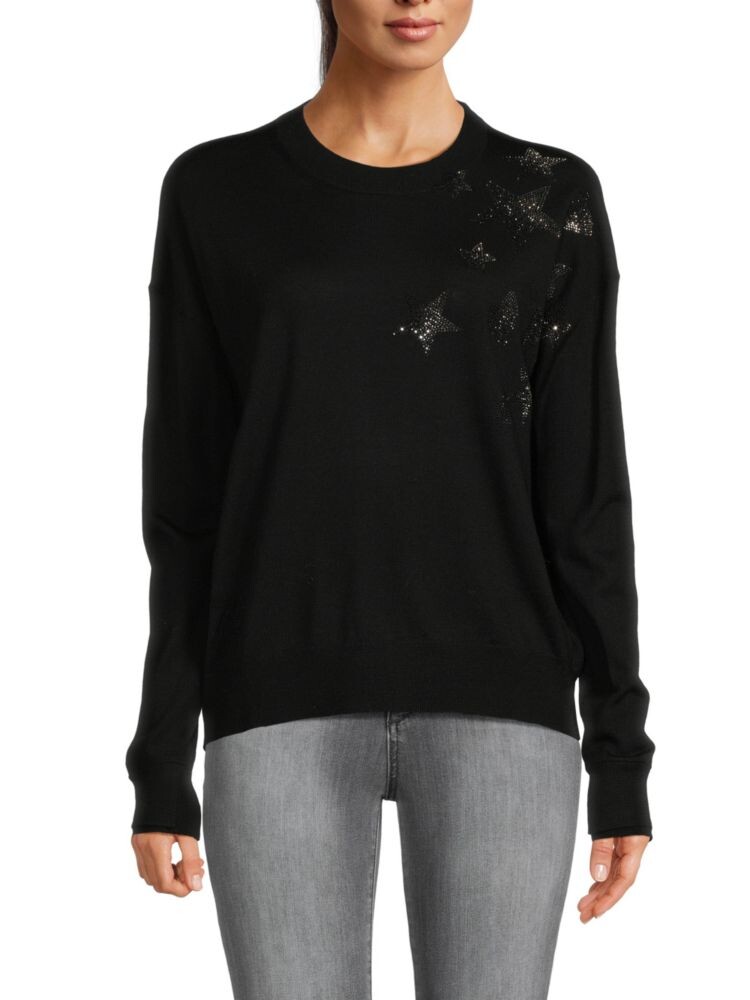 

Свитер Gaby Star из мериносовой шерсти с заклепками Zadig & Voltaire, цвет Noir