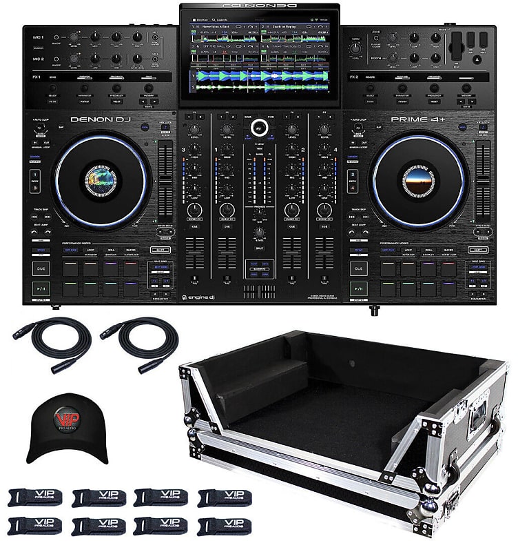 DJ-Контроллер Denon PRIME 4+ DJ Controller WI-FI STREAMING With Amazon Music + XS-PRIME4 W2U Case dj контроллер denon lc6000