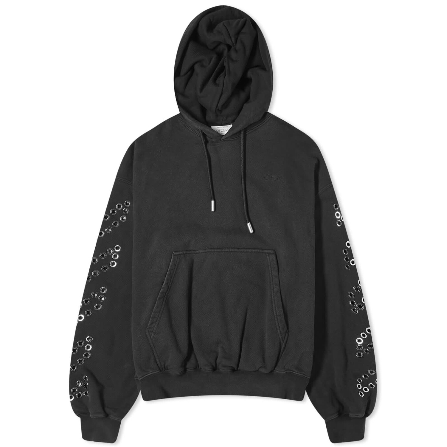 

Худи Off-White Eyelet Diagonal Popover, черный