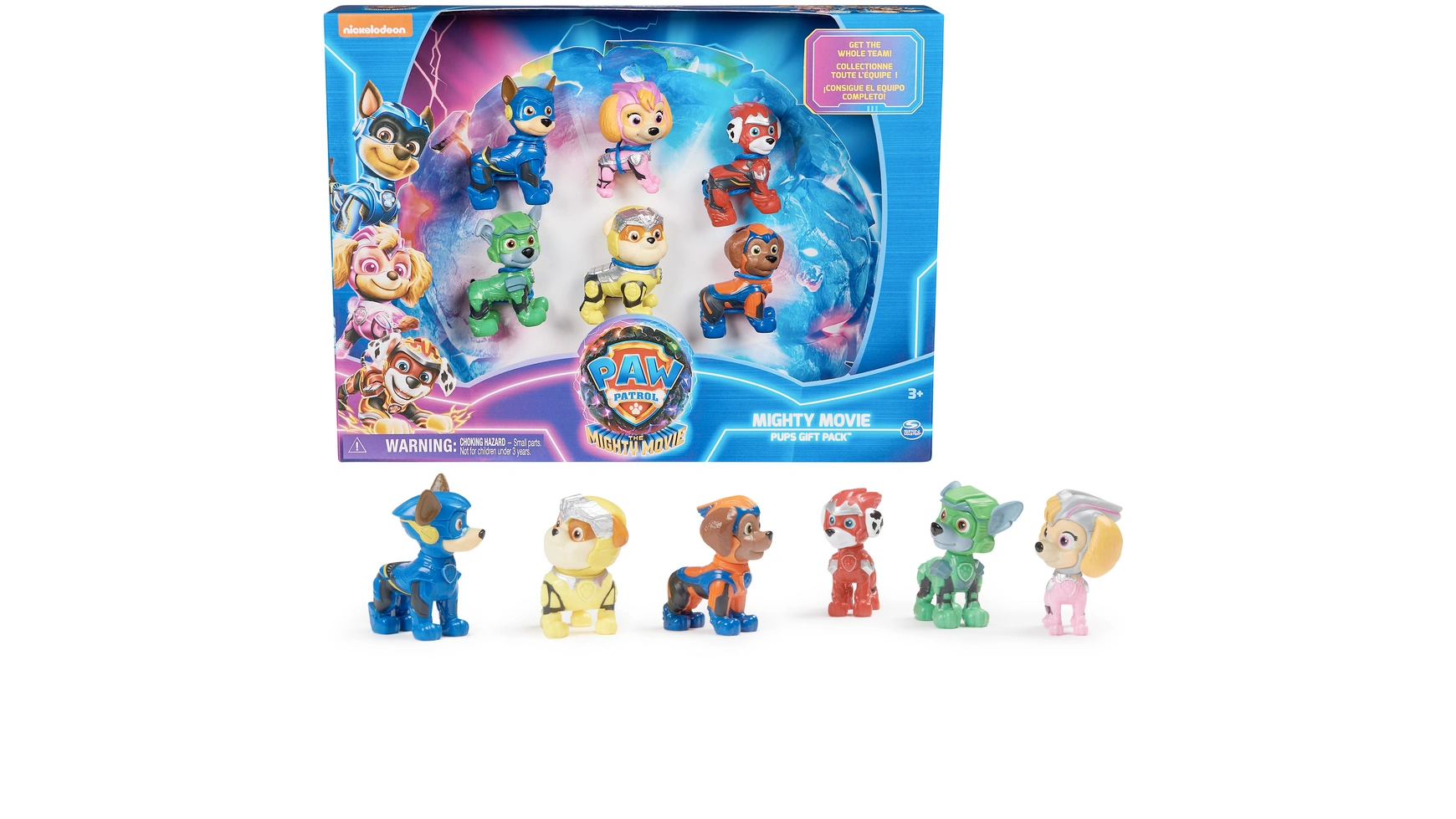 Spin Master PAW Patrol: The Mighty Movie, подарочный набор из 6 фигурок супергероев десерт kids box щенячий патруль с подарком в ассортименте 20 г