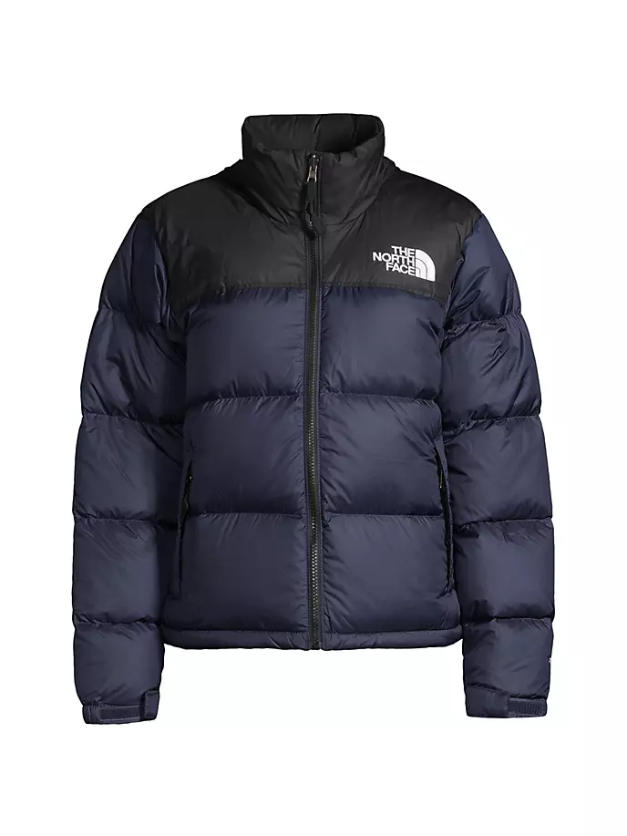 Пуховик Nuptse в стиле ретро с цветными блоками The North Face, черный