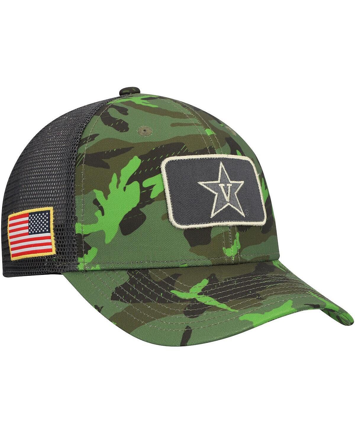 

Мужская камуфляжная черная кепка Vanderbilt Commodores Classic99 Veterans Day Trucker Snapback Nike