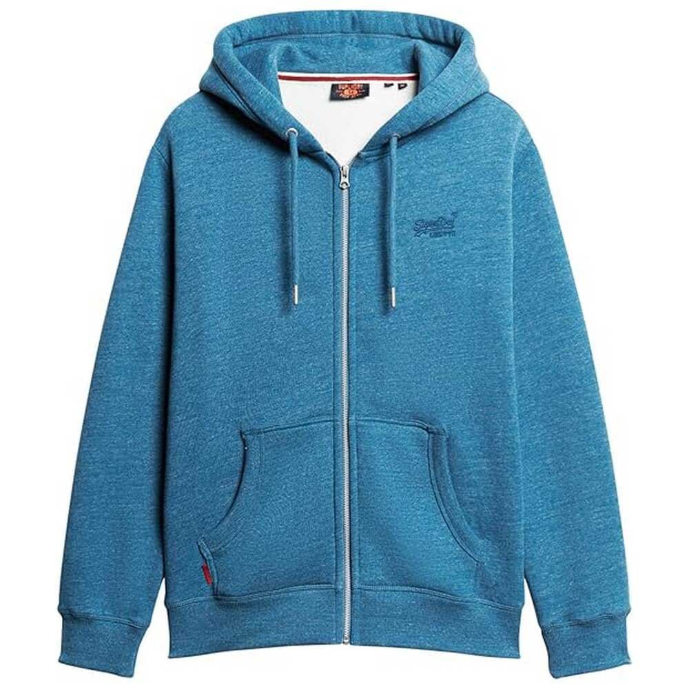 

Толстовка Superdry Essential Logo Full Zip, синий