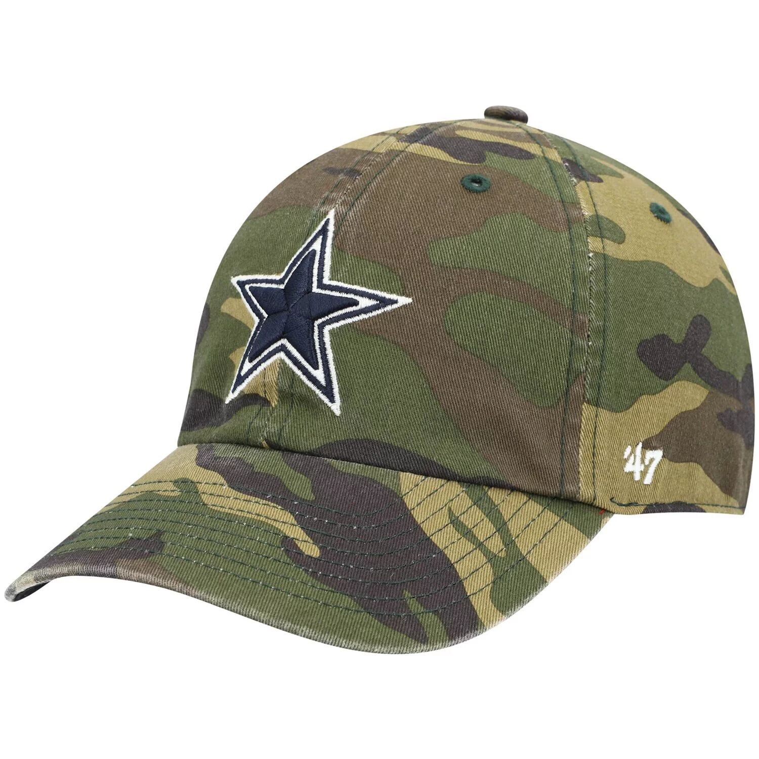 

Мужская регулируемая шапка с камуфляжным принтом '47 Dallas Cowboys Woodland Clean Up