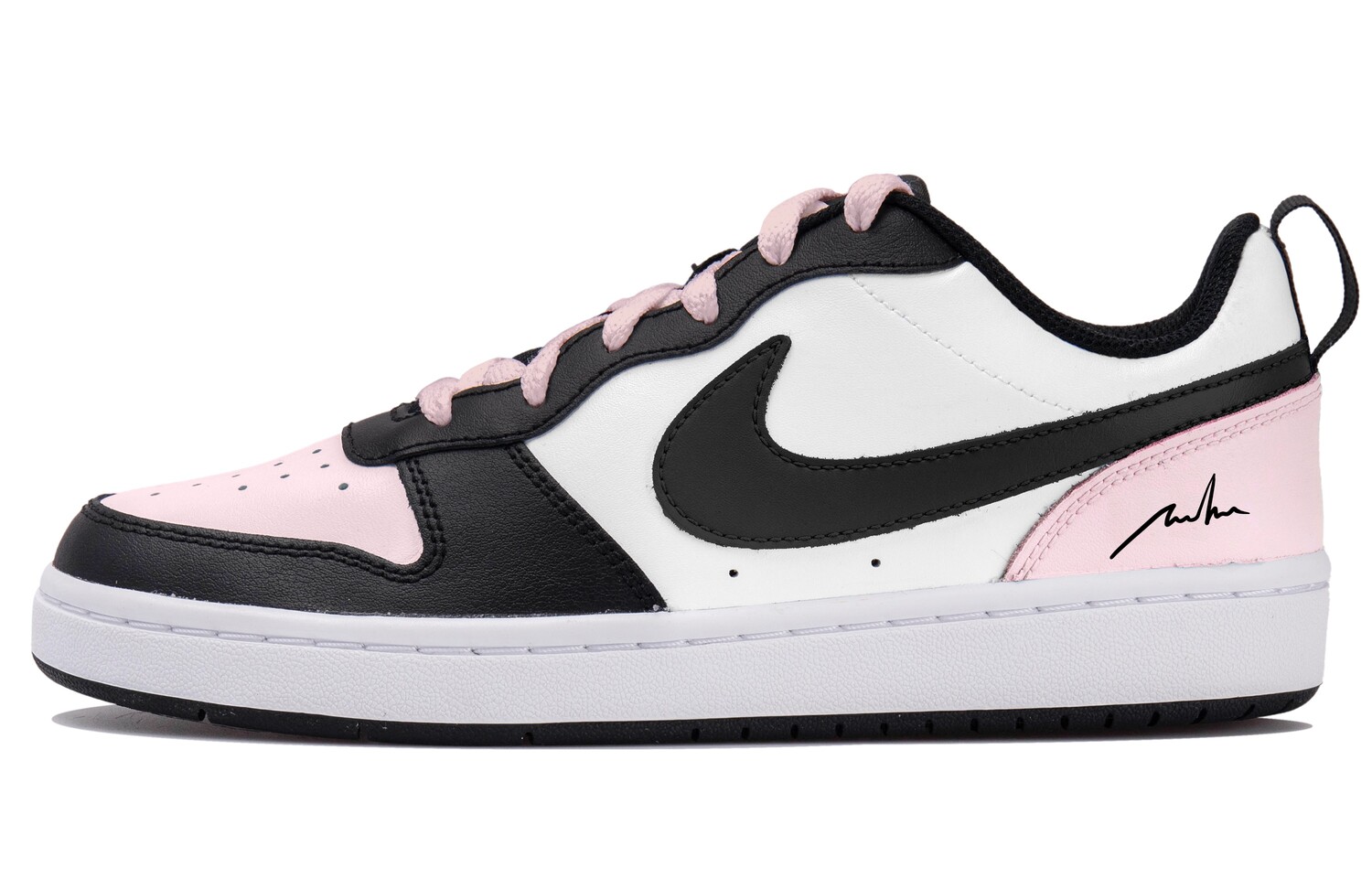 

Кроссовки Nike Court Borough Skateboarding Shoes Women's Low-top White/black/pink, розовый