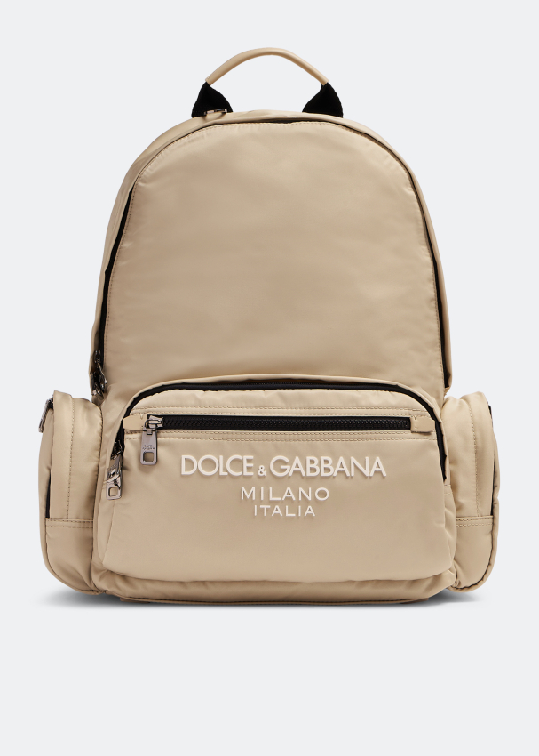 цена Рюкзак Dolce&Gabbana Nylon Logo, бежевый