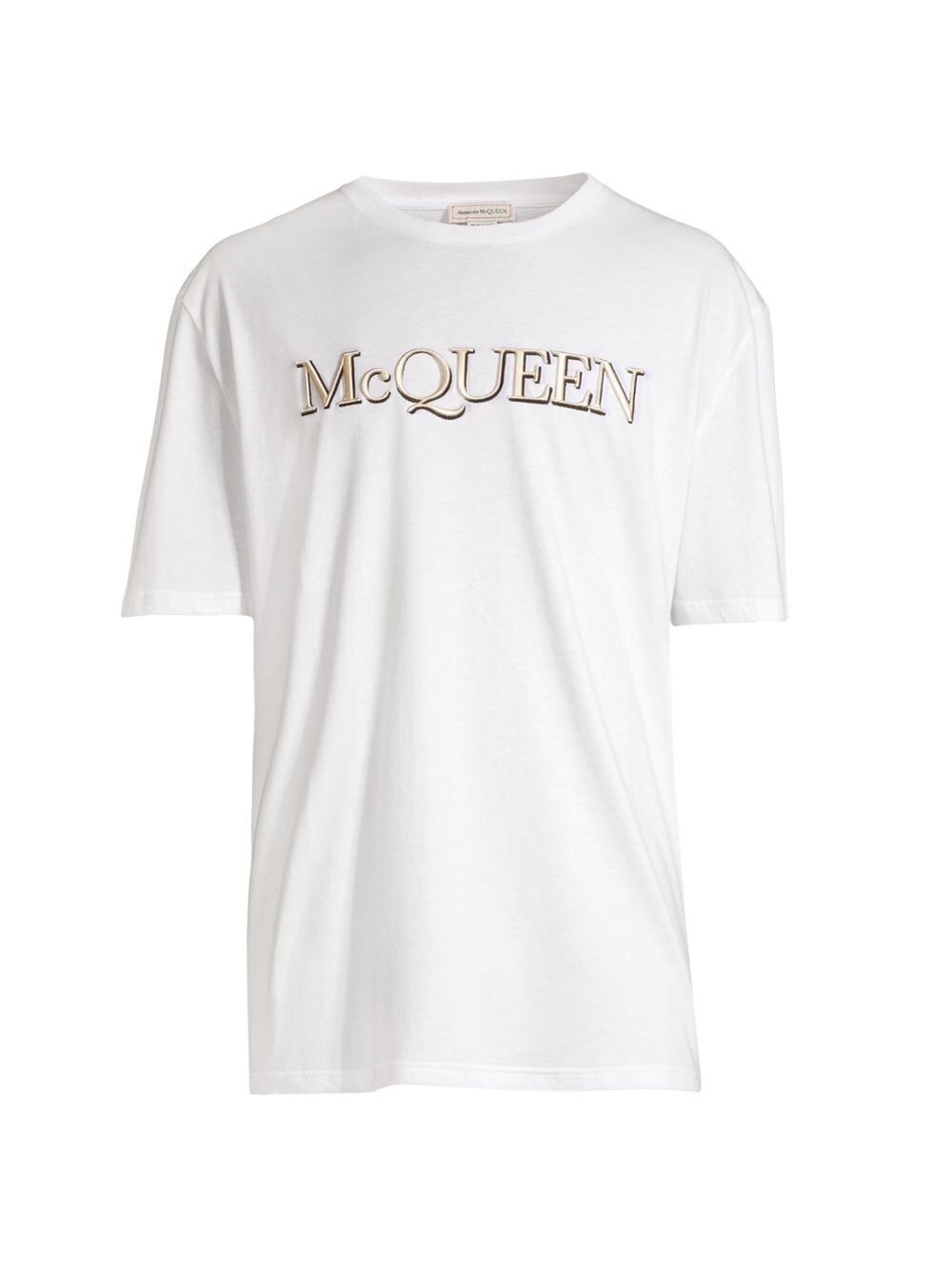 

Футболка с круглым вырезом и логотипом Alexander McQueen, Серый