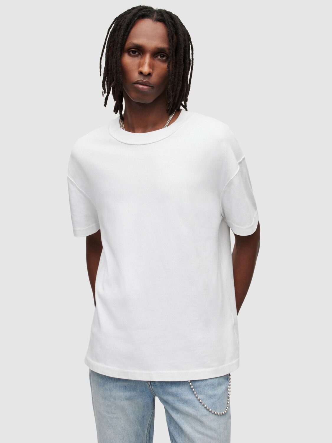 

Футболка AllSaints Isac с коротким рукавом, оптический белый