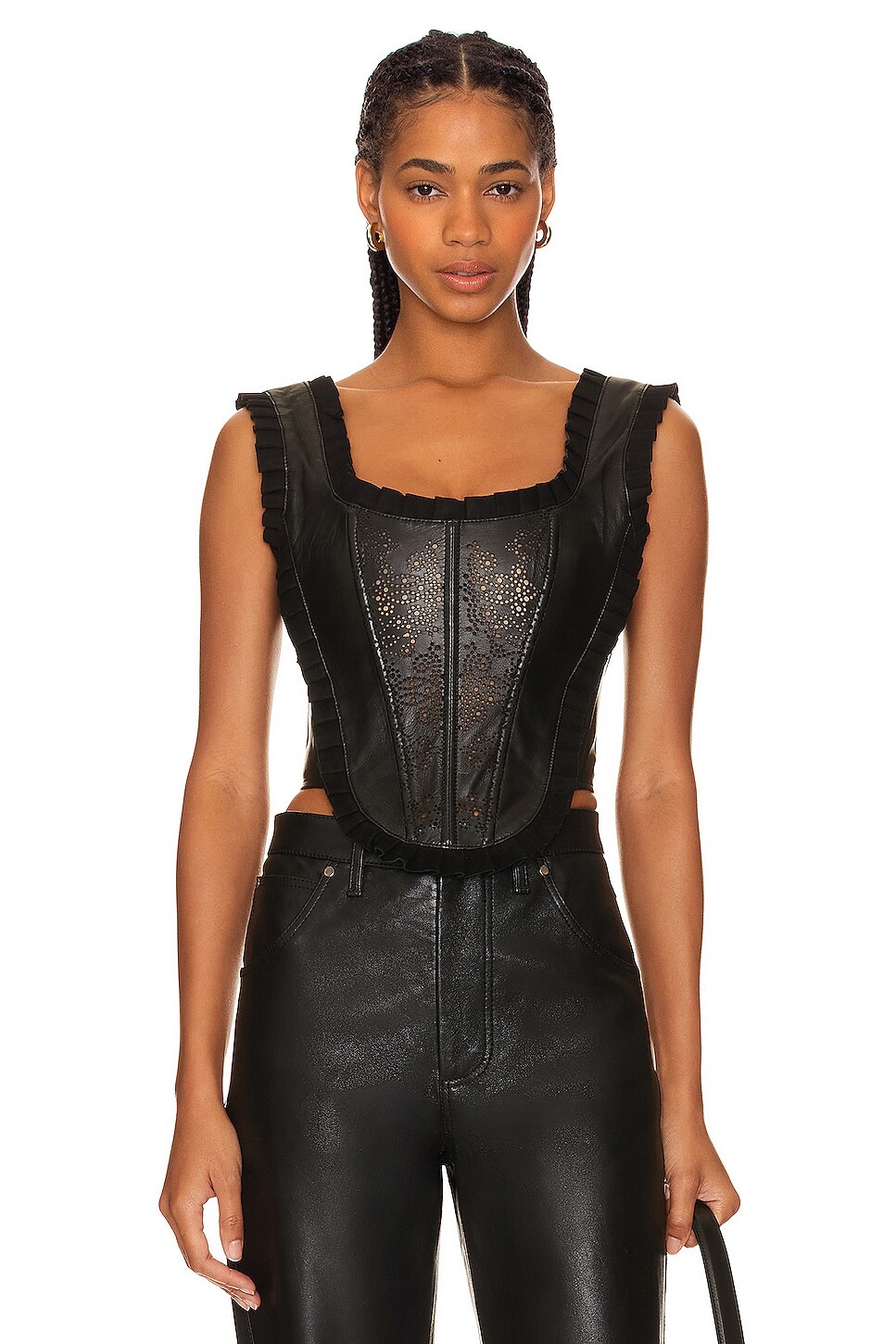 

Топ Understated Leather Roxanne Corset, черный