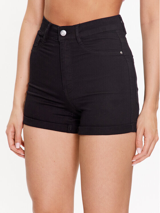 

Джинсовые шорты стандартного кроя Gina Tricot, черный