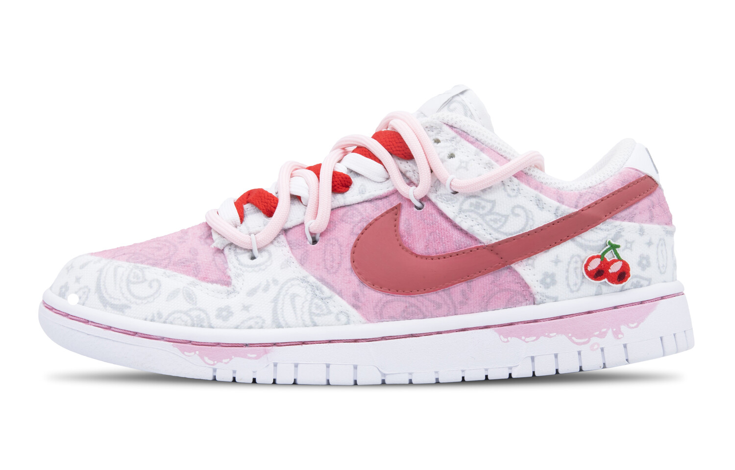 

Кроссовки для скейтбординга Dunk женские с низким верхом розовые/белые Nike