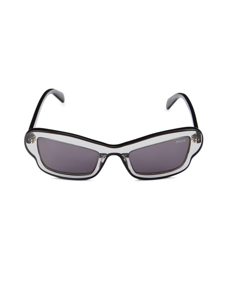 

Прямоугольные солнцезащитные очки 52MM Emilio Pucci, цвет Grey Smoke