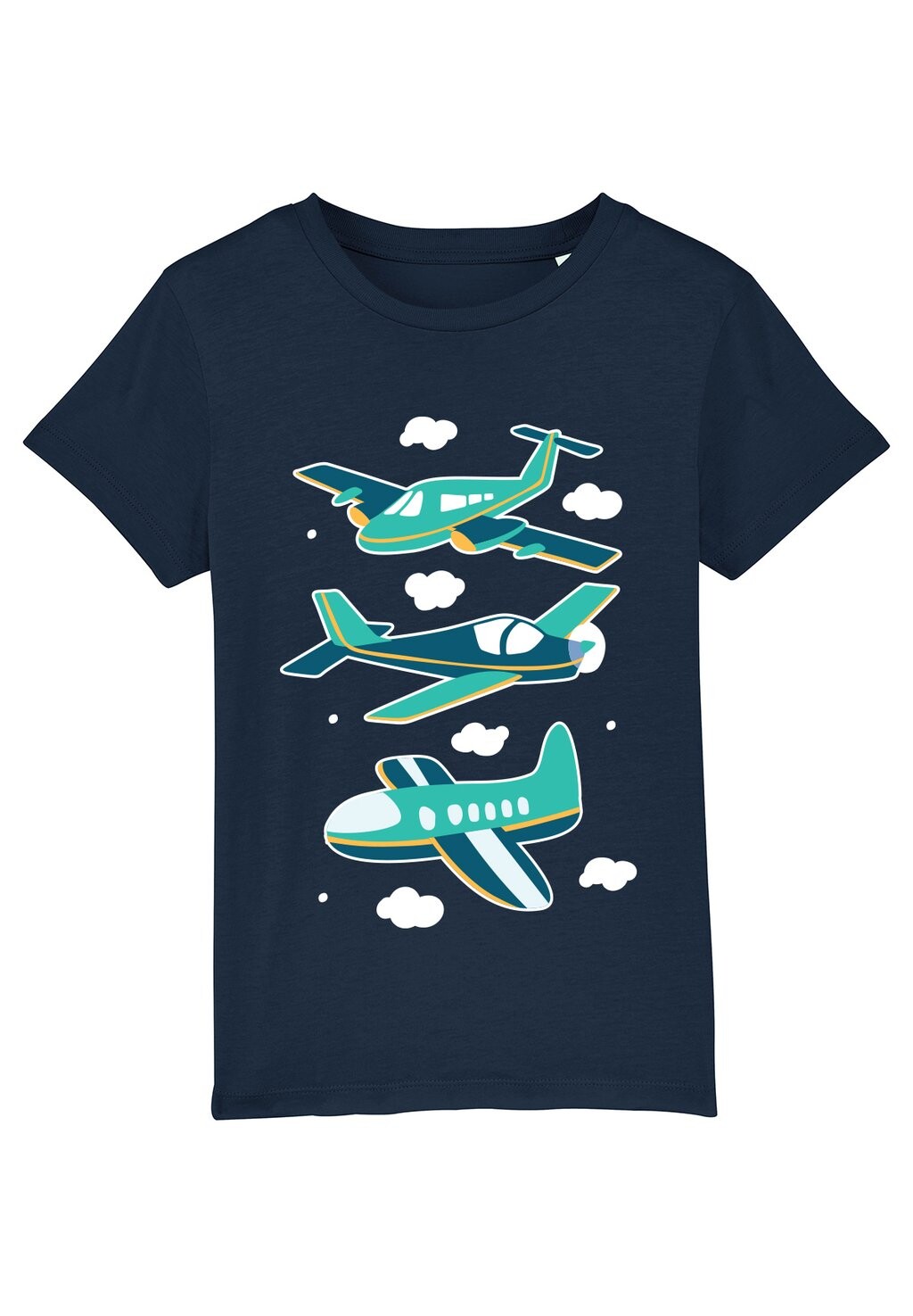 

Футболка с принтом FLUGZEUGE Watapparel, цвет french navy
