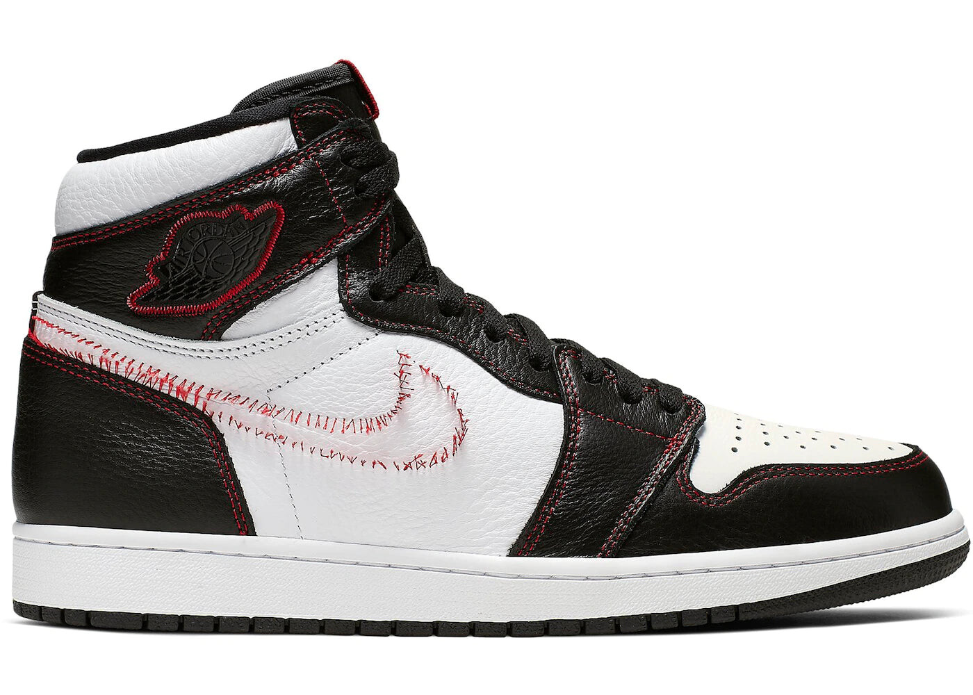 

Кроссовки Jordan 1 Retro High Defiant White Black Gym Red