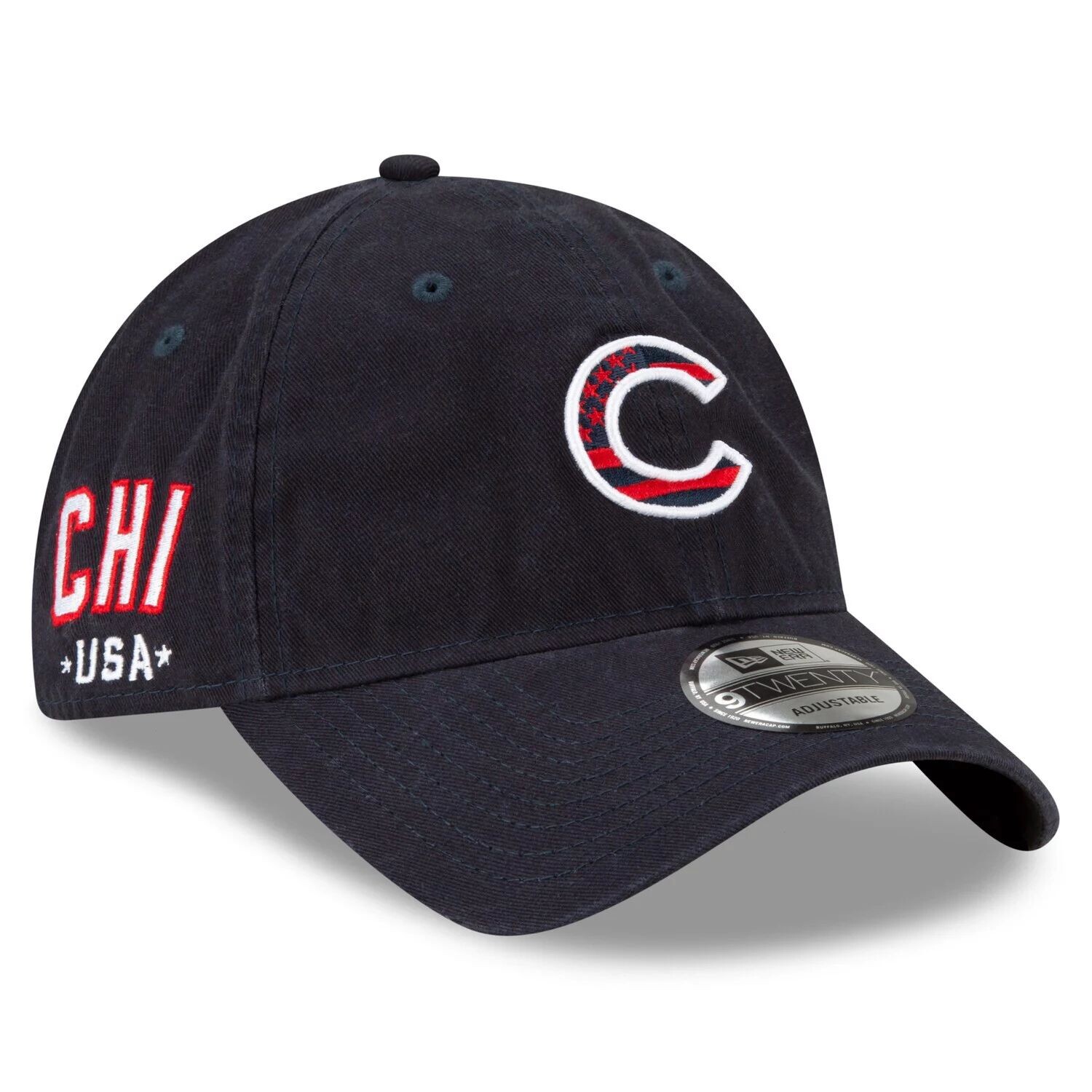 

Мужская регулируемая кепка New Era Navy Chicago Cubs 4 июля 9TWENTY