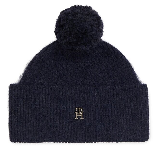 

Шапка Tommy Hilfiger ThEvening Pompom, темно-синий