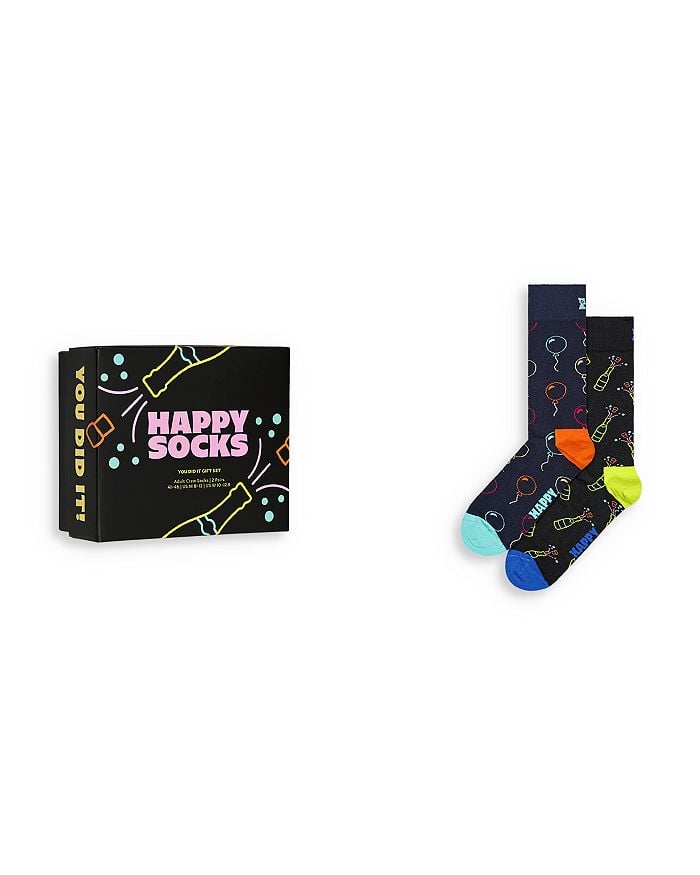 

Подарочный набор носков Happy Socks You Did It Crew, 2 шт, мультиколор