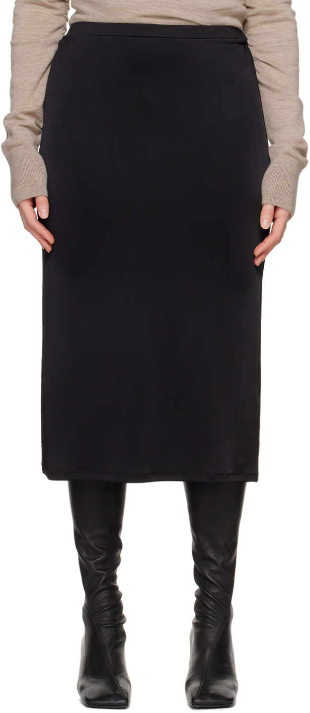 цена Черная юбка-миди с цветочным принтом Tove