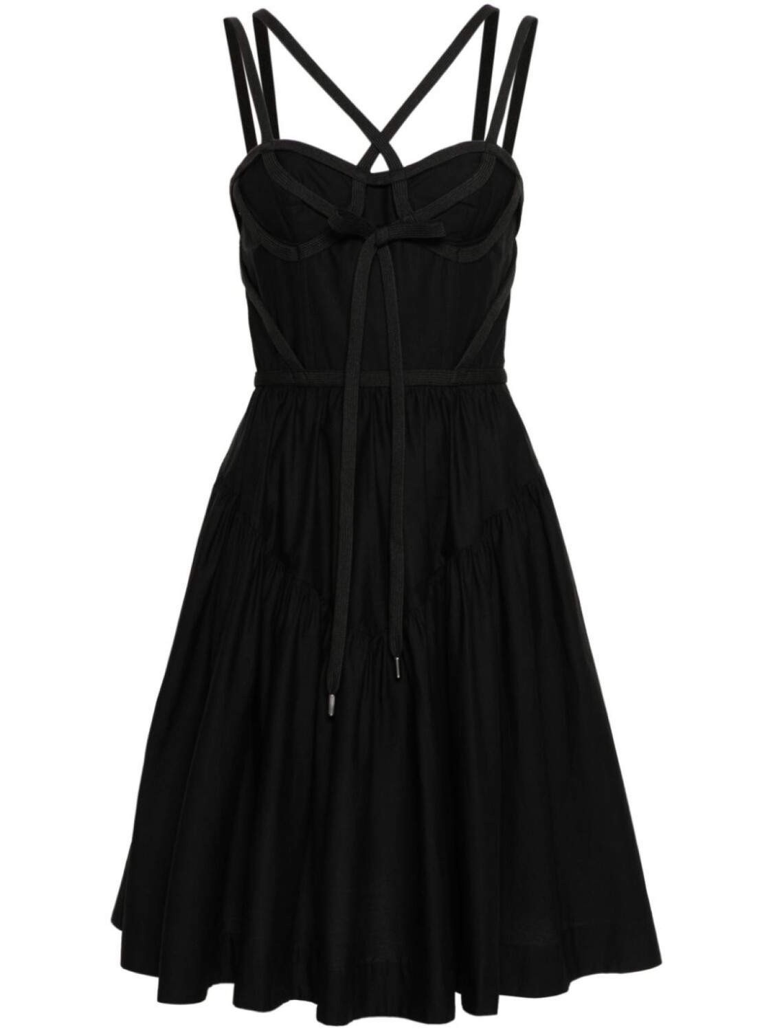 

PINKO платье с оборками, черный