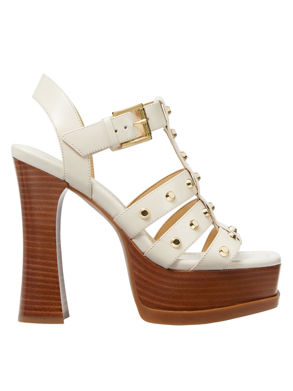 

Кожаные сандалии на платформе с заклепками Jagger 127MM MICHAEL Michael Kors, кремовый