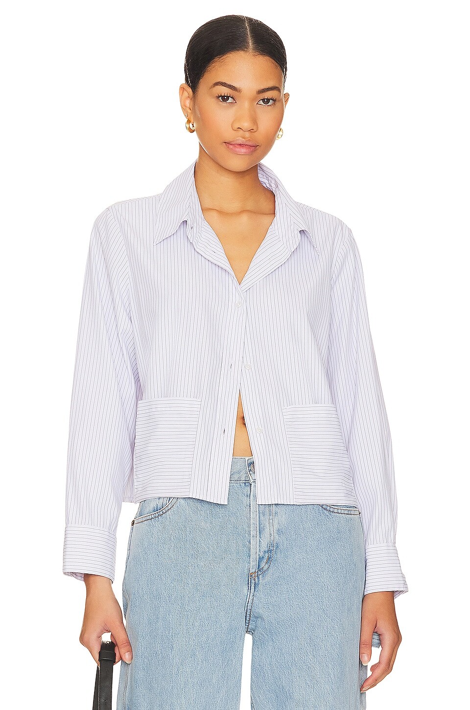 

Рубашка LNA Rai Button Up, цвет White & Black