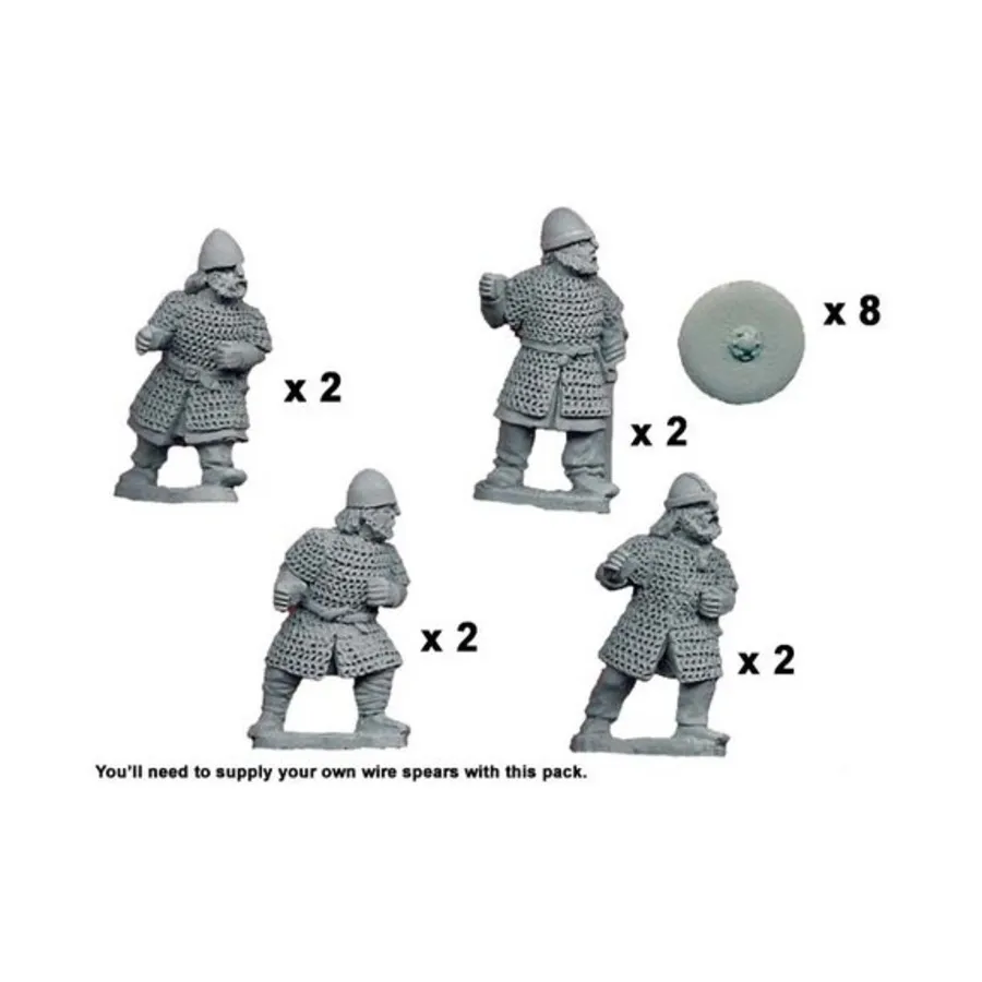 

Саксонские хускарлы с копьями, Historical Miniatures - Dark Ages - Saxons (28mm) (Crusader Miniatures)