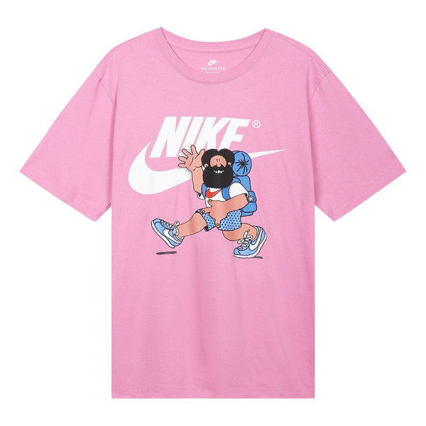 Футболка Men's Nike Casual Logo Alphabet Printing Short Sleeve Pink T-Shirt, мультиколор футболка adidas juventus alphabet printing casual short sleeve pink t shirt розовый