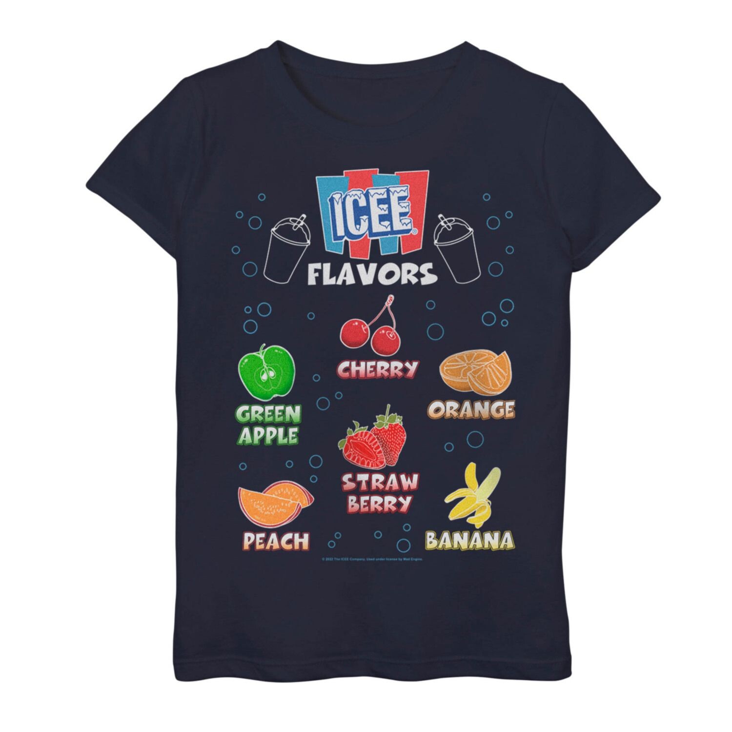

Футболка с рисунком ICEE Flavors List для девочек 7–16 лет Licensed Character