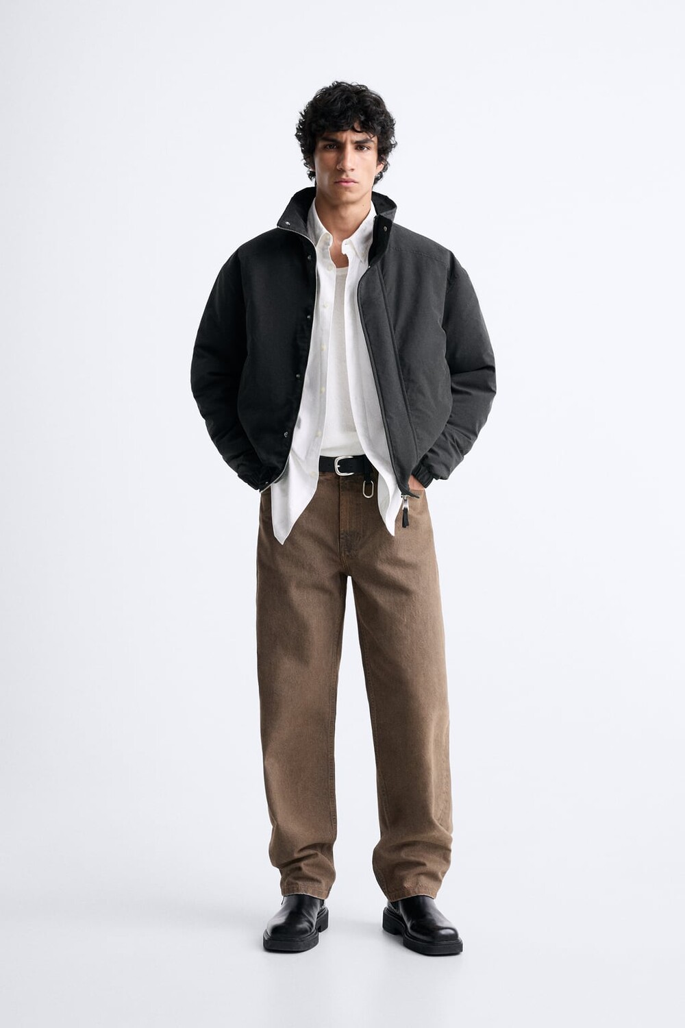 

Пуховая куртка ZARA, черный