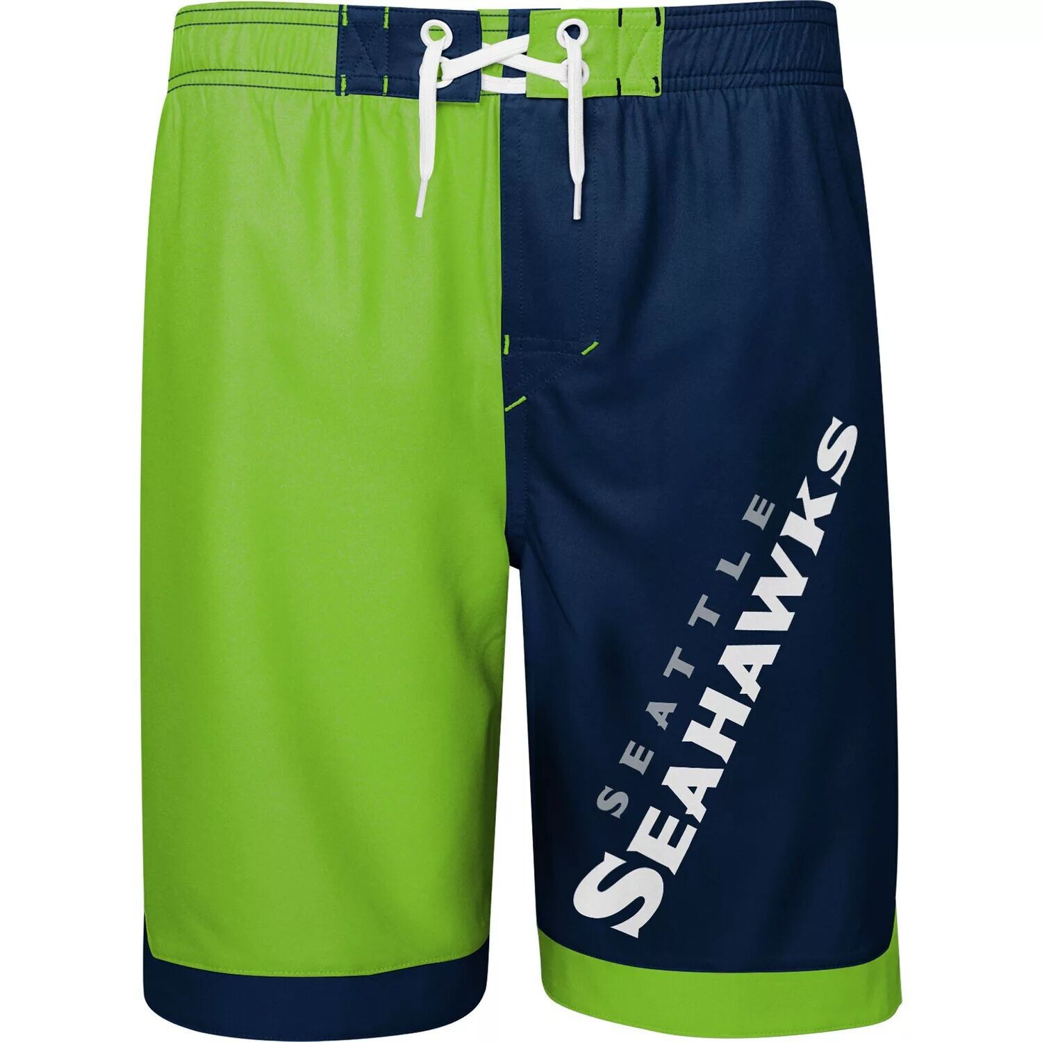 

Молодежные неоново-зеленые/темно-синие шорты Seattle Seahawks Conch Bay Board Outerstuff